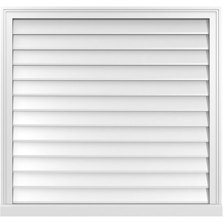 Ekena Millwork Vertical Surface Mount PVC Gable Vent w/ 2"W x 2"H , Brickmould Sill Frame, 38"W x 36"H GVPVE38X3603SN